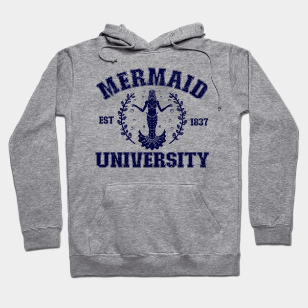 Mermaid University (Mono) Hoodie by nickbeta